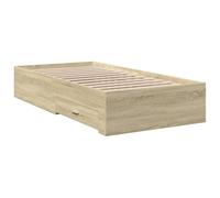 vidaXL Giroletto Cassetti Rovere Sonoma 75x190 cm Legno Multistrato