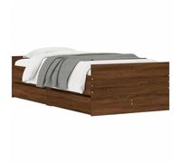 vidaXL Giroletto con cassetti Rovere Marrone 90x190 cm