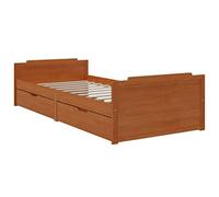 vidaXL Bedframe met lades massief grenenhout honingbruin 90x200 cm