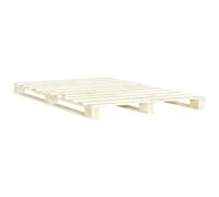 vidaXL Giroletto in Pallet di Legno Massello di Pino 140x200 cm