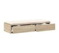 vidaXL Comodino minimalista con 2 cassetti Rovere Sonoma in legno ingegnerizzato 80×36,5×16,5 cm