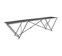 vidaXL Tavolo Pieghevole per Carta da Parati MDF Alluminio 300x60x78cm