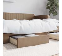 vidaXL Cassetti da Letto 2pz Cappuccino Legno Multistrato e Similpelle, cassettone da letto, cassetto contenitore, accessorio camera da letto