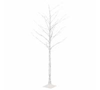 vidaXL Betulla con LED Bianco Caldo 128 LED 220 cm decorazione Natale luci