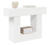 vidaXL Bianco 101 x 30 x 74 cm, tavolo moderno, consolle rettangolare, superficie resistente, resistente all'umidità, decorazione funzionale