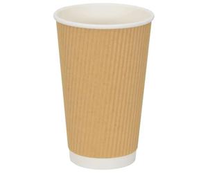vidaXL Bicchieri da caffè in Carta 500 pz 16oz 400ml Marrone, Tazza di Carta, Tazza da caffè USA e Getta, Tazza USA e Getta per Bevande Calde