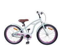 vidaXL Bici per bambini da 18 pollici per 5-7 anni, colore verde chiaro, classica, con manubrio regolabile, bici per bambini, sella per bambini