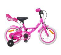vidaXL Bicicletta Bambino 12 Pollici per 2-4 Anni Rosa, Bicicletta Bambino Classica, Manubrio Regolabile, Telaio in Acciaio, Modello di Infilamento per Avventure In Bicicletta Felice
