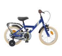 vidaXL Bicicletta per bambini da 14 pollici per 3-5 anni blu scuro, maniglie regolabili, bicicletta classica per bambini, telaio in acciaio, sicura e divertente per i giovani ciclisti