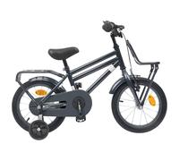 vidaXL Bicicletta per bambini da 14 pollici per 3-5 anni grigio scuro, avventura bici per bambini attivi, design classico, perfetta per esterni, telaio in acciaio, sella anatomica