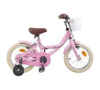 vidaXL Bicicletta per bambini da 16 pollici per 4-6 anni rosa chiaro, manubrio e sella regolabili classic, bicicletta per bambini per ragazzi e ragazze
