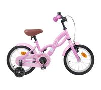 vidaXL Bicicletta per bambini da 16 pollici per 4-6 anni Rosa chiaro, Avventura Aspetta, Bicicletta Classica per Bambini con Manubrio Regolabile, Bicicletta sportiva per Giovani