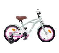 vidaXL Bicicletta per bambini da 16 pollici per 4 a 6 anni Verde chiaro Classico Manubrio regolabile Bicicletta bambino Sella per i giovani avventurosi