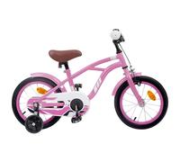 vidaXL Bici bambino 16 Pollici per 4-6 Anni Rosa Chiaro, Classico Manubrio Regolabile Bici Bambino Sella per Ciclismo Adolescente Avventuroso