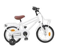 vidaXL Bicicletta per bambini da 16 pollici per 4-6 anni bianca, avventura bici per bambini attivi, design classico, perfetta per esterni, telaio in acciaio, sella anatomica