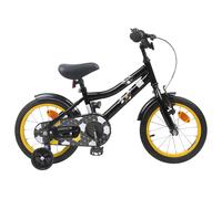 vidaXL Bicicletta per bambini da 16 pollici per 4-6 anni, nera, bici classica per bambini, manubrio regolabile e sella, bambino bicicletta, corsa avventurosa
