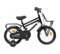 vidaXL Bicicletta per bambini da 16 pollici per 4-6 anni nera, bici per bambini attivi, design classico, perfetta per esterni, telaio in acciaio, sella anatomica