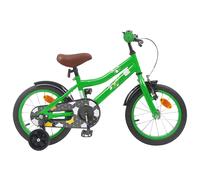 vidaXL Bicicletta per bambini da 16 pollici, per 4-6 anni, colore verde, classica bicicletta per bambini, manubrio e sella regolabili, bicicletta per bambini, guida avventurosa