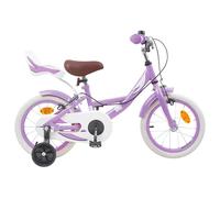 vidaXL Bici Bambino 16 Pollici per 4-6 Anni Viola, Classico Regolabile Maniglie Sella, Biciclette per Bambini, Avventura all'aperto
