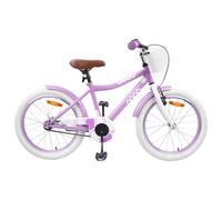 vidaXL Bicicletta per bambini 18 pollici per 5 - 7 anni viola, classica manubrio regolabile, bicicletta per bambini, per la crescita, facile per i principianti