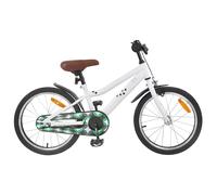 vidaXL Bici Bambino 18 Pollici per 5-7 Anni Manubrio Bianco Regolabile, Bicicletta Classica, Bicicletta Bambino Comodo Deragliatore Bici Da Città