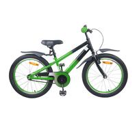 vidaXL Bicicletta Bambino 20 Pollici per 6-11 Anni Verde Nero, Bicicletta Bambino Classica, Mini Bicicletta, Esterno, Bicicletta Sicuro Per Bambini