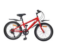 vidaXL Bicicletta per Bambini 24 Pollici 6-Speed per 8-12 anni Rosso