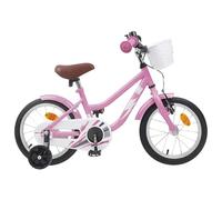 vidaXL Bicicletta per bambini da 12 pollici per 2-4 anni, rosa chiaro, classica bicicletta per bambini, maniglie regolabili, bicicletta sicura per principianti, bicicletta giocosa per giovani ciclisti