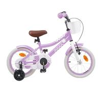 vidaXL Bicicletta per bambini da 12 pollici per 2-4 anni, viola, maniglie regolabili, design minimalista, per adolescenti, bambini, goditi la bicicletta nelle vicinanze