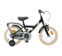 vidaXL Bicicletta per bambini da 16 pollici per 4-6 anni, nera, maniglie regolabili, bicicletta classica per bambini, telaio in acciaio, sicura e divertente per i giovani ciclisti