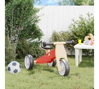 vidaXL Bicicletta Senza Pedali per Bambini 2 in 1 Rossa