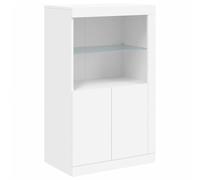 vidaXL Armadietto con Luci LED Bianco in Legno Multistrato