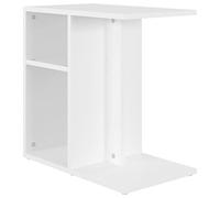 vidaXL Bijzettafel 50x30x50 cm bewerkt hout wit