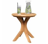 vidaXL Tavolo Laterale Marrone 40 x 40 x 41 cm Legno di Teak Solido, Tavolo da Giardino e terrazza, Moderno, Legno Teak, Resistente alle intemperie, Decorazione Minimal per Il Patio