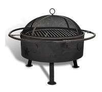 vidaXL Bilancia di Fuoco Luna Nero 82 x 82 x 64 cm Acciaio