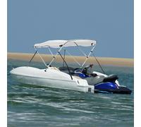 vidaXL Bimini di Prua con Pareti Laterali 3 Archi 183x(170-182) x137cm, Bimini per imbarcazione, tendalino per Barca, Copertura per imbarcazione