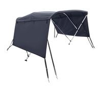 vidaXL Bimini di Prua con Pareti Laterali 3 Archi 183x(185-198) x137cm, Bimini per imbarcazione, tendalino per Barca, Copertura per imbarcazione