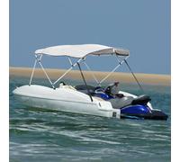 vidaXL Bimini di Prua con Pareti Laterali 4 Archi 243x(185-198) x137cm, Bimini per imbarcazione, tendalino per Barca, Copertura per imbarcazione