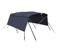 vidaXL Bimini di Prua con Pareti Laterali 4 Archi 243x(185-198) x137cm, Bimini per imbarcazione, tendalino per Barca, Copertura per imbarcazione