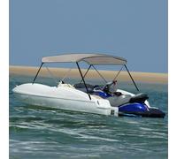 vidaXL Bimini di Prua con Tendalino 2 Archi Grigio 150x120x110 cm