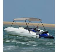 vidaXL Bimini di Prua con Tendalino 2 Archi Grigio 180x150x110 cm