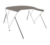 vidaXL Bimini di Prua con Tendalino 3 Archi Grigio 183x160x137 cm
