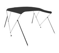 vidaXL Bimini di Prua con Tendalino 3 Archi Nero 183x196x137 cm