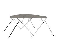 vidaXL Bimini di Prua con Tendalino 4 Archi Grigio 243x180x137 cm