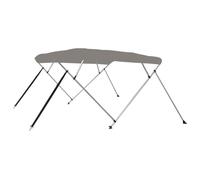 vidaXL Bimini di Prua con Tendalino 4 Archi Grigio 243x196x137 cm