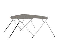 vidaXL Bimini di Prua con Tendalino 4 Archi Grigio 243x210x137 cm