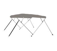 vidaXL Bimini di Prua con Tendalino 4 Archi Grigio 243x210x137 cm