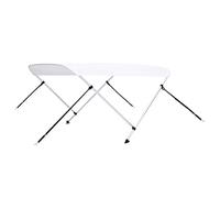 vidaXL Bimini di Prua con Tendalino a 2 Archi Tenda da Sole Copertura Barca Navigazione Protezione UV Robusto Resistente Bianco 150x120x110 cm