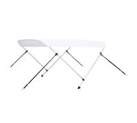 vidaXL Bimini di Prua con Tendalino a 2 Archi Bianco 180x150x110 cm