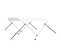 vidaXL Bimini di Prua con Tendalino a 2 Archi Bianco 180x150x110 cm